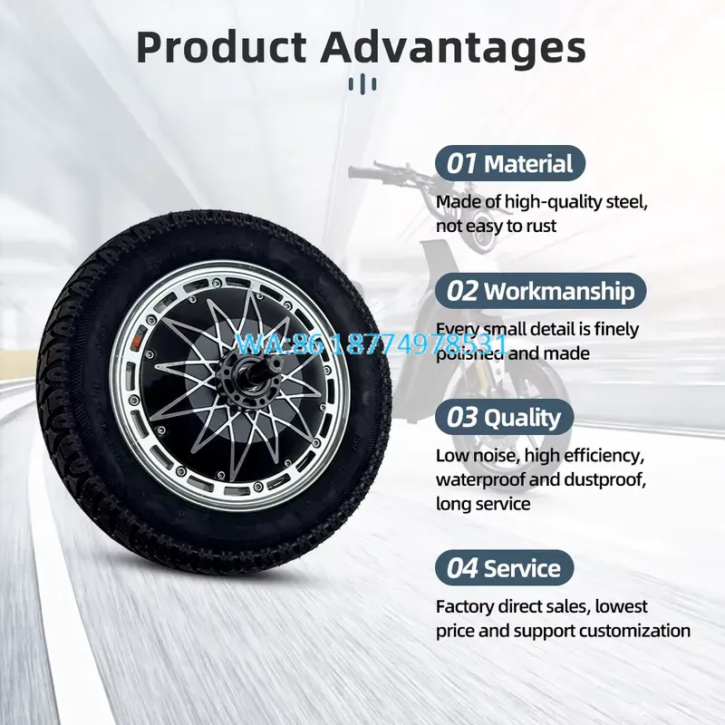 72V 5000W Hub Motor Kit - مجموعة محرك محور BLDC مقاس 12