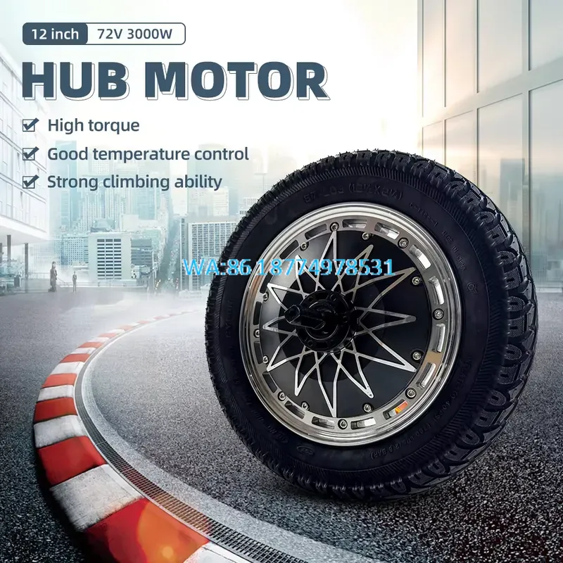 مجموعة محرك محور BLDC مقاس 12  - مراجعة 72V 5000W Hub Motor Kit وسعره